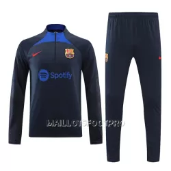 FC Barcelone Sweat d'Entraînement Homme 22-23 Quart-Zip Navy FC Barcelone Sweat d'Entraînement Homme 22-23 Quart-Zip Navy
