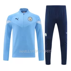 Manchester City Sweat d'Entraînement Homme 22-23 Quart-Zip Bleue Manchester City Sweat d'Entraînement Homme 22-23 Quart-Zip Bleue