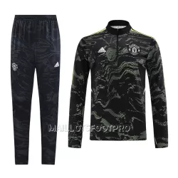 Manchester United Sweat d'Entraînement Homme 22-23 Quart-Zip Noire Manchester United Sweat d'Entraînement Homme 22-23 Quart-Zip Noire