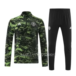 Manchester United Sweat d'Entraînement Homme 22-23 Quart-Zip Vert Noir Manchester United Sweat d'Entraînement Homme 22-23 Quart-Zip Vert Noir