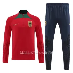 Portugal Sweat d'Entraînement Homme 2022 Quart-Zip Rouge Portugal Sweat d'Entraînement Homme 2022 Quart-Zip Rouge