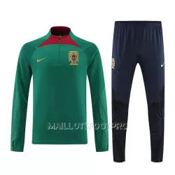 Portugal Sweat d'Entraînement Homme 2022 Quart-Zip Verte Portugal Sweat d'Entraînement Homme 2022 Quart-Zip Verte