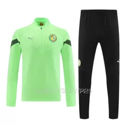 Sénégal Sweat d'Entraînement Homme 22-23 Quart-Zip Verte Sénégal Sweat d'Entraînement Homme 22-23 Quart-Zip Verte