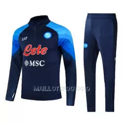 SSC Naples Sweat d'Entraînement Homme 22-23 Quart-Zip Bleue SSC Naples Sweat d'Entraînement Homme 22-23 Quart-Zip Bleue