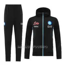SSC Naples Veste à Capuche Homme 22-23 Noire SSC Naples Veste à Capuche Homme 22-23 Noire