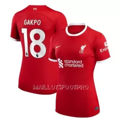 Maillot Liverpool Gakpo 18 Femme Domicile 2023-24 Maillot Liverpool Gakpo 18 Femme Domicile 2023-24