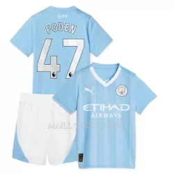 Maillot Manchester City Foden 47 Enfant Domicile 2023-24 Maillot Manchester City Foden 47 Enfant Domicile 2023-24