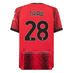 Maillot AC Milan Thiaw 28 Homme Domicile 2023-24 Maillot AC Milan Thiaw 28 Homme Domicile 2023-24