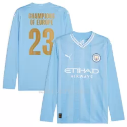 Maillot Manches Longues Manchester City Champions of Europe Homme Domicile 2023-24 Maillot Manches Longues Manchester City Champions of Europe Homme Domicile 2023-24