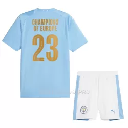 Maillot Manchester City Champions of Europe Enfant Domicile 2023-24 Maillot Manchester City Champions of Europe Enfant Domicile 2023-24