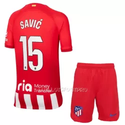 Maillot Atlético Madrid Savic 15 Enfant Domicile 2023-24 Maillot Atlético Madrid Savic 15 Enfant Domicile 2023-24