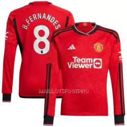Maillot Manches Longues Manchester United Bruno Fernandes 8 Homme Domicile 2023-24 Maillot Manches Longues Manchester United Bruno Fernandes 8 Homme Domicile 2023-24