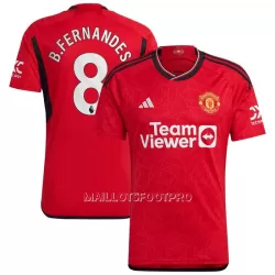 Maillot Manchester United Bruno Fernandes 8 Homme Domicile 2023-24 Maillot Manchester United Bruno Fernandes 8 Homme Domicile 2023-24