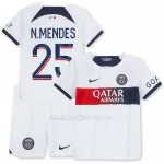 Maillot Paris Saint-Germain N.Mendes 25 Enfant Extérieur 2023-24