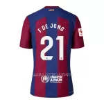 Maillot FC Barcelone Frenkie de Jong 21 Homme Domicile 2023-24