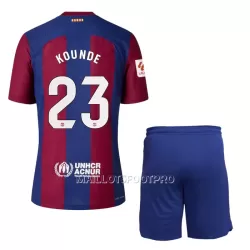 Maillot FC Barcelone Kounde 23 Enfant Domicile 2023-24 Maillot FC Barcelone Kounde 23 Enfant Domicile 2023-24