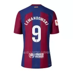 Maillot FC Barcelone Lewandowski 9 Homme Domicile 2023-24