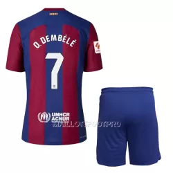 Maillot FC Barcelone O. Dembele 7 Enfant Domicile 2023-24 Maillot FC Barcelone O. Dembele 7 Enfant Domicile 2023-24