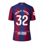Maillot FC Barcelone Pablo Torre 32 Homme Domicile 2023-24