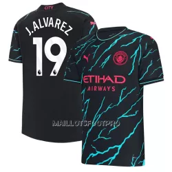 Maillot Manchester City J. Alvarez 19 Homme Third 2023-24 Maillot Manchester City J. Alvarez 19 Homme Third 2023-24