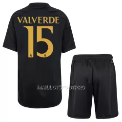 Maillot Real Madrid Valverde 15 Enfant Third 2023-24 Maillot Real Madrid Valverde 15 Enfant Third 2023-24
