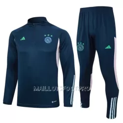 Ajax Amsterdam Ensemble Sweat d'Entraînement Homme 2023-24 Quart-Zip Bleue Ajax Amsterdam Ensemble Sweat d'Entraînement Homme 2023-24 Quart-Zip Bleue