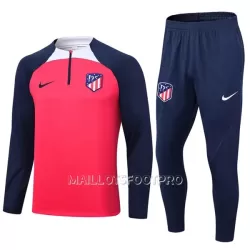 Atlético Madrid Ensemble Sweat d'Entraînement Homme 2023-24 Quart-Zip Rouge Atlético Madrid Ensemble Sweat d'Entraînement Homme 2023-24 Quart-Zip Rouge