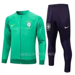 Brésil Ensemble Vestes d'Entraînement Homme 2023-24 Verte Brésil Ensemble Vestes d'Entraînement Homme 2023-24 Verte