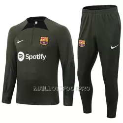FC Barcelone Ensemble Sweat d'Entraînement Homme 2023-24 Quart-Zip Verte FC Barcelone Ensemble Sweat d'Entraînement Homme 2023-24 Quart-Zip Verte