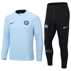 Inter Milan Ensemble Sweat d'Entraînement Homme 2023-24 Quart-Zip Bleue Inter Milan Ensemble Sweat d'Entraînement Homme 2023-24 Quart-Zip Bleue