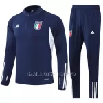Italie Ensemble Sweat d'Entraînement Homme 2023-24 Quart-Zip Navy