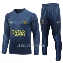 Paris Saint-Germain Ensemble Sweat d'Entraînement Homme 2023-24 Quart-Zip Bleue Paris Saint-Germain Ensemble Sweat d'Entraînement Homme 2023-24 Quart-Zip Bleue