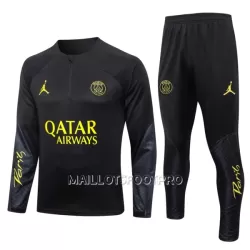 Paris Saint-Germain Ensemble Sweat d'Entraînement Homme 2023-24 Quart-Zip Noire Paris Saint-Germain Ensemble Sweat d'Entraînement Homme 2023-24 Quart-Zip Noire