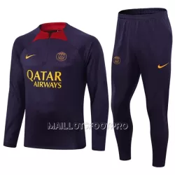 Paris Saint-Germain Ensemble Sweat d'Entraînement Homme 2023-24 Quart-Zip Violet Paris Saint-Germain Ensemble Sweat d'Entraînement Homme 2023-24 Quart-Zip Violet