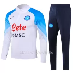 SSC Naples Ensemble Sweat d'Entraînement Homme 2023-24 Quart-Zip Blanche SSC Naples Ensemble Sweat d'Entraînement Homme 2023-24 Quart-Zip Blanche