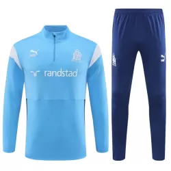 Olympique de Marseille Kit Sweat d'Entraînement Enfant 2023-24 Quart-Zip Bleue