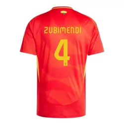 Maillot Espagne Martin Zubimendi 4 Homme Domicile Euro 2024