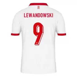 Maillot Pologne Lewandowski 9 Homme Domicile Euro 2024