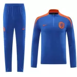 Pays-Bas Sweat d'Entraînement Homme 2024-25 Quart-Zip Bleue
