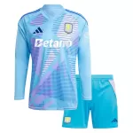 Maillot Gardien Aston Villa Enfant 2024-25 Bleue Manches Longues
