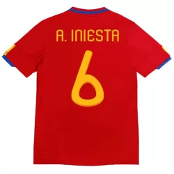 Maillot Espagne A. Iniesta 6 2010 Homme Domicile Rétro Maillot Espagne A. Iniesta 6 2010 Homme Domicile Rétro