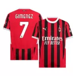 Maillot AC Milan Gimenez 7 Homme Domicile 2024-25