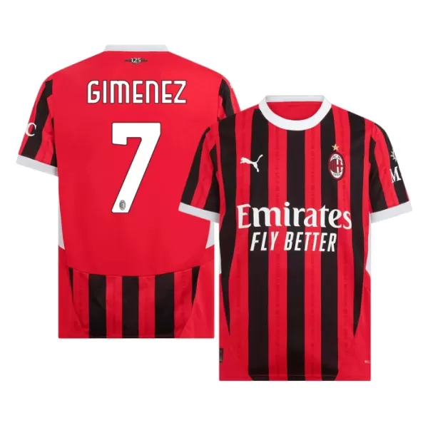 Maillot AC Milan Gimenez 7 Homme Domicile 2024-25 Maillot AC Milan Gimenez 7 Homme Domicile 2024-25