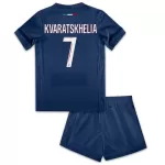 Maillot Paris Saint-Germain Kvaratskhelia 7 Enfant Domicile 2024-25