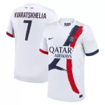 Maillot Paris Saint-Germain Kvaratskhelia 7 Homme Extérieur 2024-25