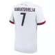 Maillot Paris Saint-Germain Kvaratskhelia 7 Homme Extérieur 2024-25