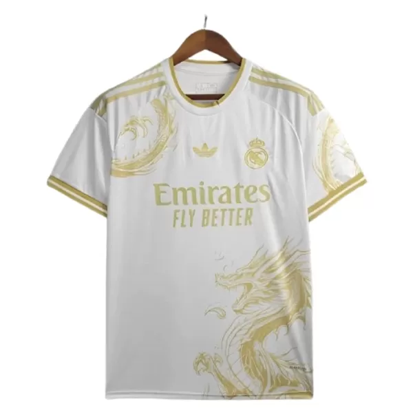 Maillot Real Madrid Dragon Homme 2024-25 Blanche Maillot Real Madrid Dragon Homme 2024-25 Blanche