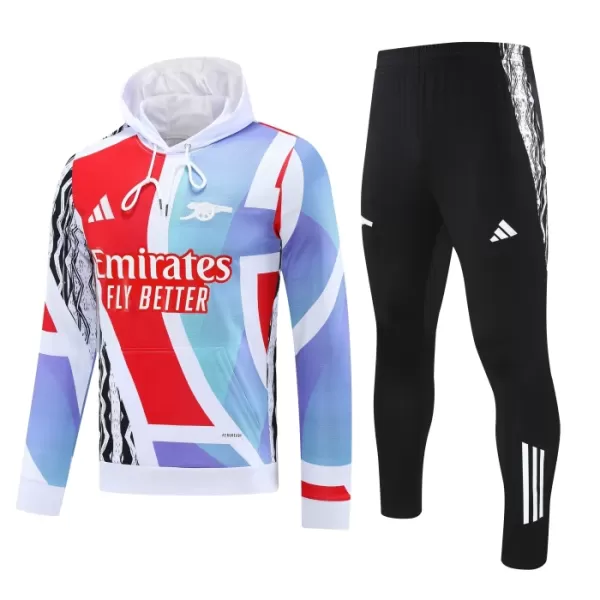 Arsenal Hoodie Sweat d'Entraînement Homme 2024-25 Blanche Arsenal Hoodie Sweat d'Entraînement Homme 2024-25 Blanche