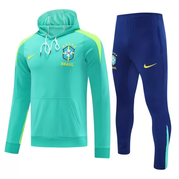 Brésil Sweat d'Entraînement Homme 2024-25 Verte Brésil Sweat d'Entraînement Homme 2024-25 Verte