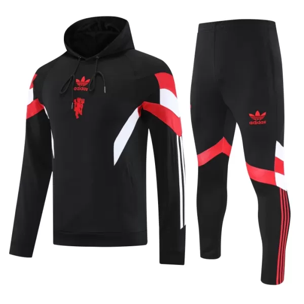 Manchester United Hoodie Sweat d'Entraînement Homme 2024-25 Noire Manchester United Hoodie Sweat d'Entraînement Homme 2024-25 Noire